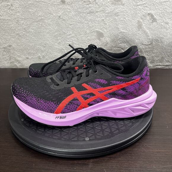 Asics Women's Dynablast 3 Womens Sz 8 Black/Purple/Red Alert Running Shoes - Picture 3 of 10